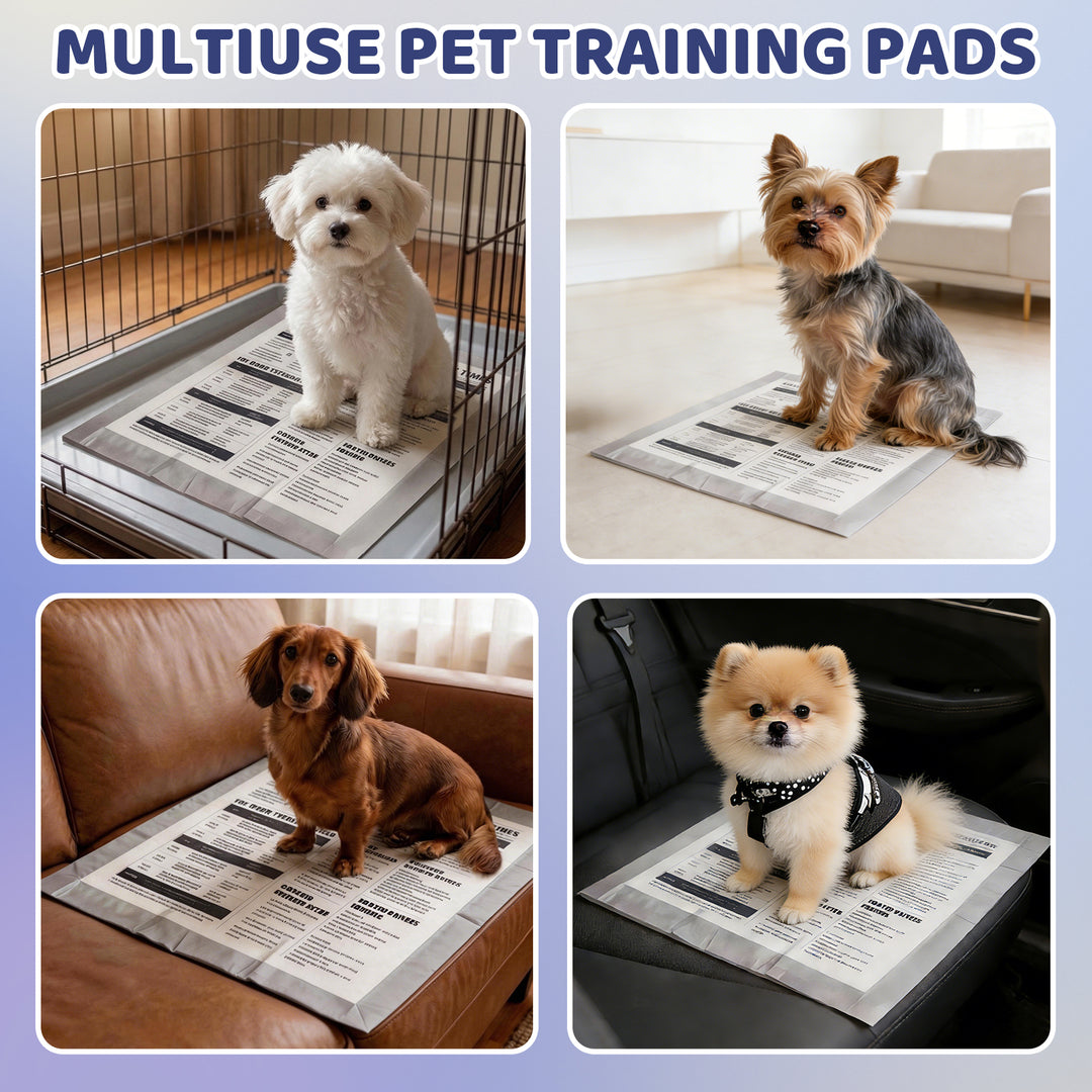 GoofyPet Training Pad 22''x22'' 50 pieces, NewsPaper Theme for Pet, High Absorbency Dog Pee Pads, Doggie Pads, Disposable Puppy Pee Pads