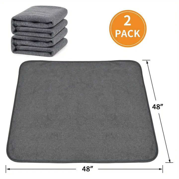 2 Pack Washable Dog Pee Pads, Reusable Puppy Whelping Pads, Machine Washable, Durable, Leak-proof, Absorb Dog Mats Non-Slip Reusable Dog Training Pads For Whelping, Potty, Training, Playpen, Crate