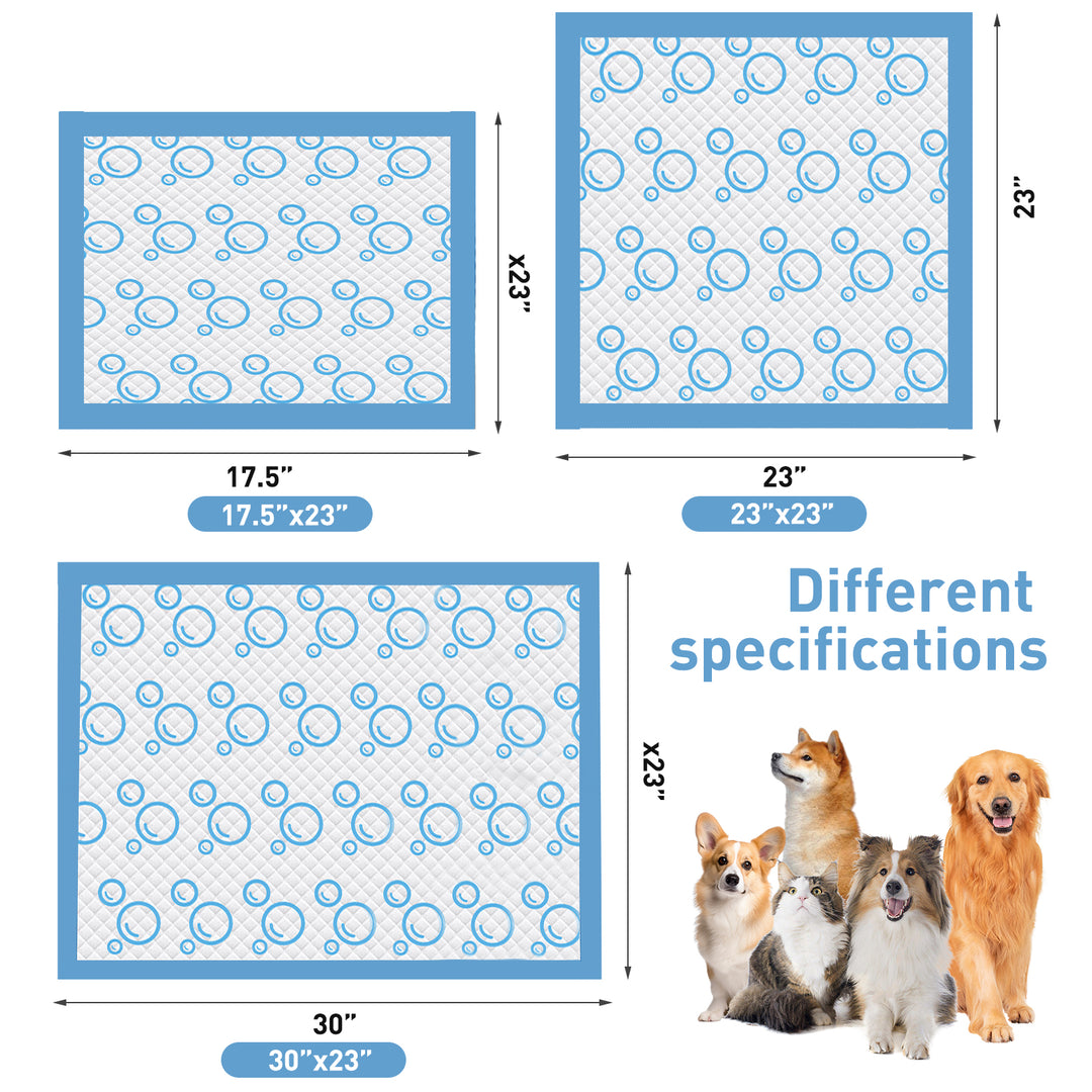 GoofyPet 23" x 23" Blue Bubble Themed Premium Disposable Training Pad, 50 Count Dog Pee Pads, Doggie Pads, Disposable Puppy Pee Pads