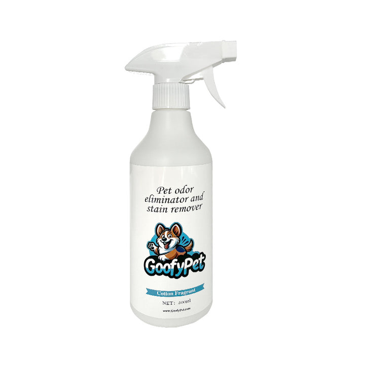 Natural Pet Odor Eliminator Spray, Cotton Fresh Scent, Safe for Pets & Home, Neutralizes Odors in Pet Beds, Furniture, and Carpets, Long-Lasting Freshness, Eliminates Urine Poop Pee Odor