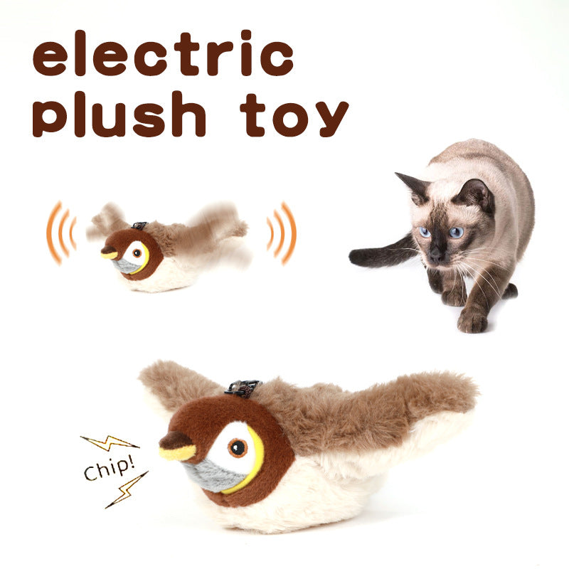 Rechargable Pet toy flapping bird