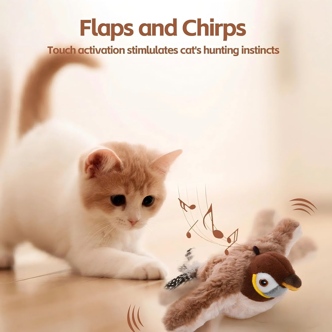 Rechargable Pet toy flapping bird