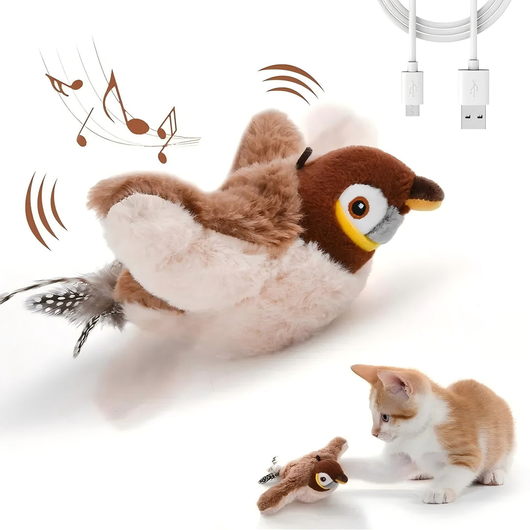 Rechargable Pet toy flapping bird