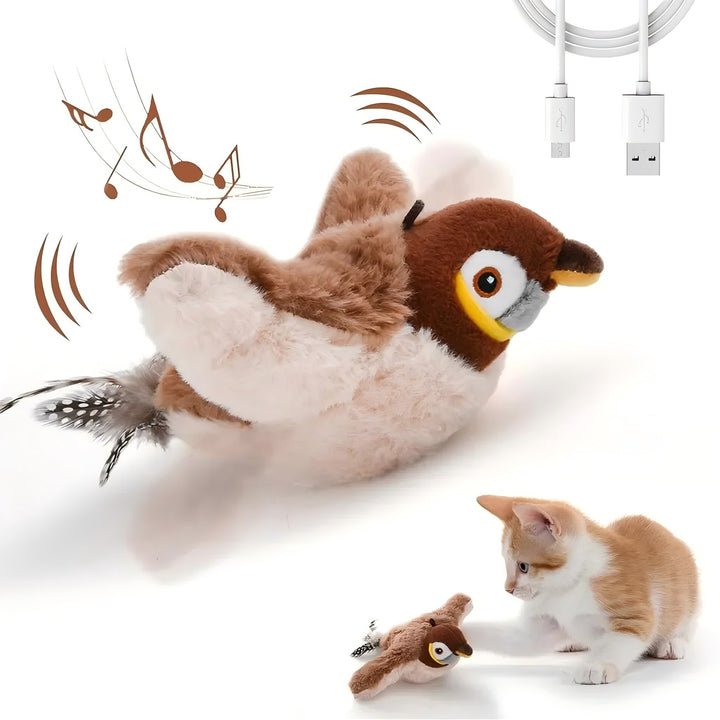 Rechargable Pet toy flapping bird