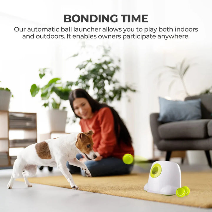 Original Dog Automatic Ball Launcher for Small and Medium Dogs, Interactive Dog Tennis Ball Throwing Machine, Enrichment Mental Stimulation Toys, Reduce Boredom & Stress