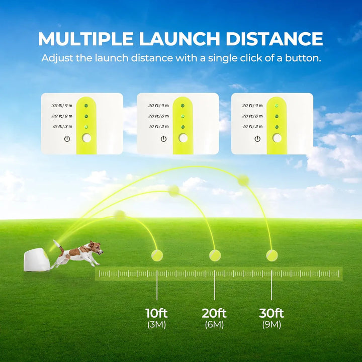 Original Dog Automatic Ball Launcher for Small and Medium Dogs, Interactive Dog Tennis Ball Throwing Machine, Enrichment Mental Stimulation Toys, Reduce Boredom & Stress