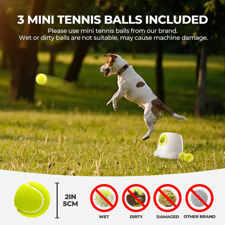 Original Dog Automatic Ball Launcher for Small and Medium Dogs, Interactive Dog Tennis Ball Throwing Machine, Enrichment Mental Stimulation Toys, Reduce Boredom & Stress