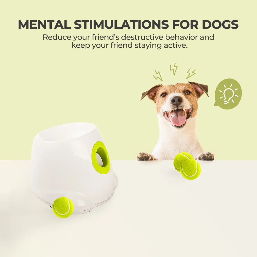 Original Dog Automatic Ball Launcher for Small and Medium Dogs, Interactive Dog Tennis Ball Throwing Machine, Enrichment Mental Stimulation Toys, Reduce Boredom & Stress
