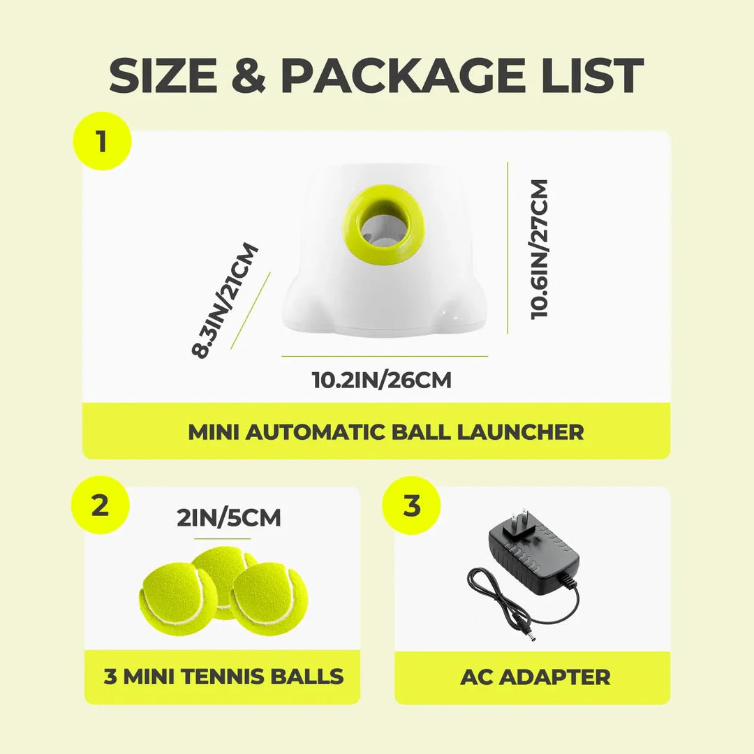 Original Dog Automatic Ball Launcher for Small and Medium Dogs, Interactive Dog Tennis Ball Throwing Machine, Enrichment Mental Stimulation Toys, Reduce Boredom & Stress