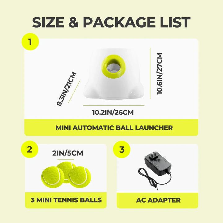 Original Dog Automatic Ball Launcher for Small and Medium Dogs, Interactive Dog Tennis Ball Throwing Machine, Enrichment Mental Stimulation Toys, Reduce Boredom & Stress